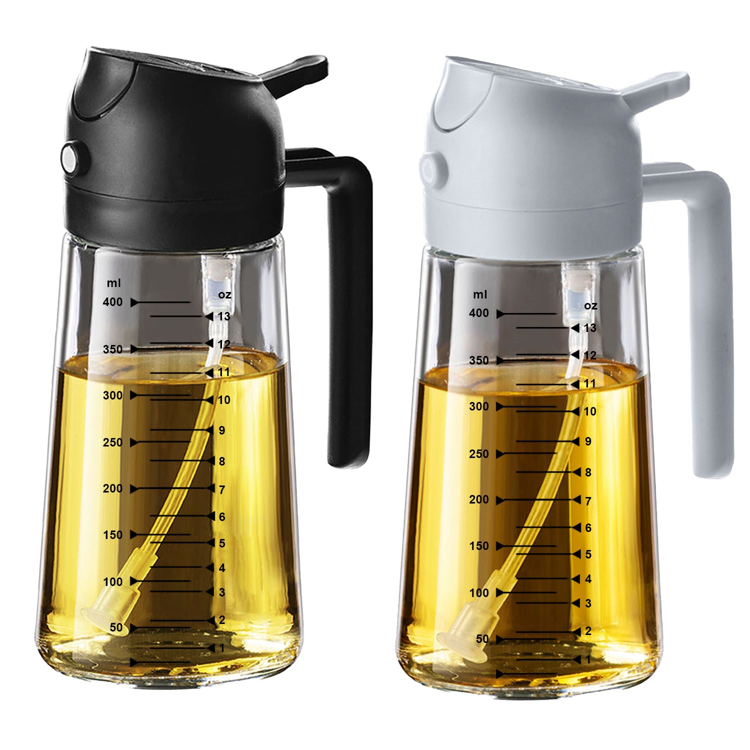 Vaporisateur d'huile d'olive 473 ml (16 oz) – Bouteille en verre avec modes vaporisateur et verseur