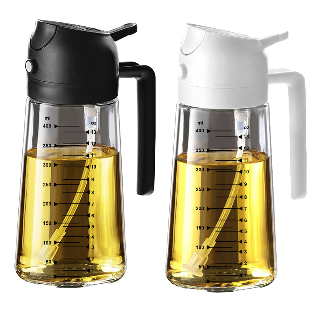 Vaporisateur d'huile d'olive 473 ml (16 oz) – Bouteille en verre avec modes vaporisateur et verseur