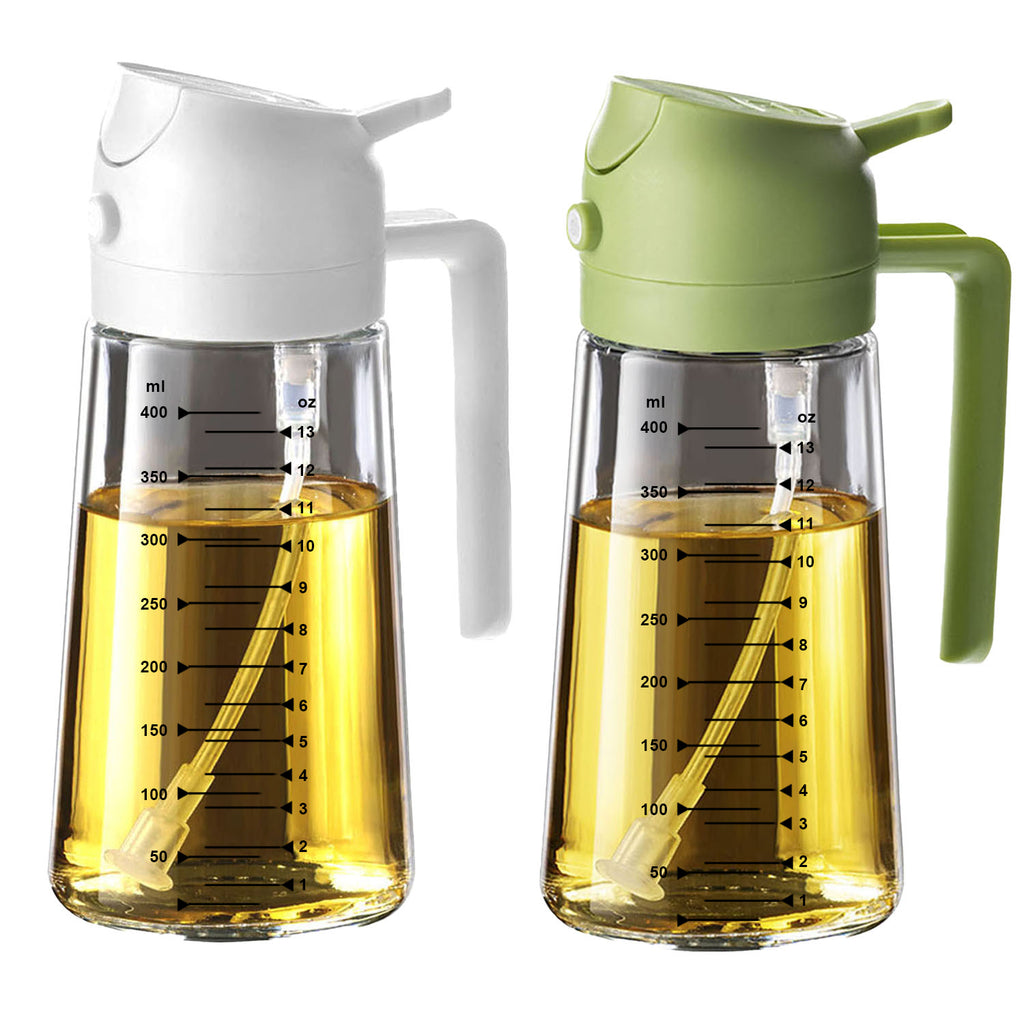 Vaporisateur d'huile d'olive 473 ml (16 oz) – Bouteille en verre avec modes vaporisateur et verseur