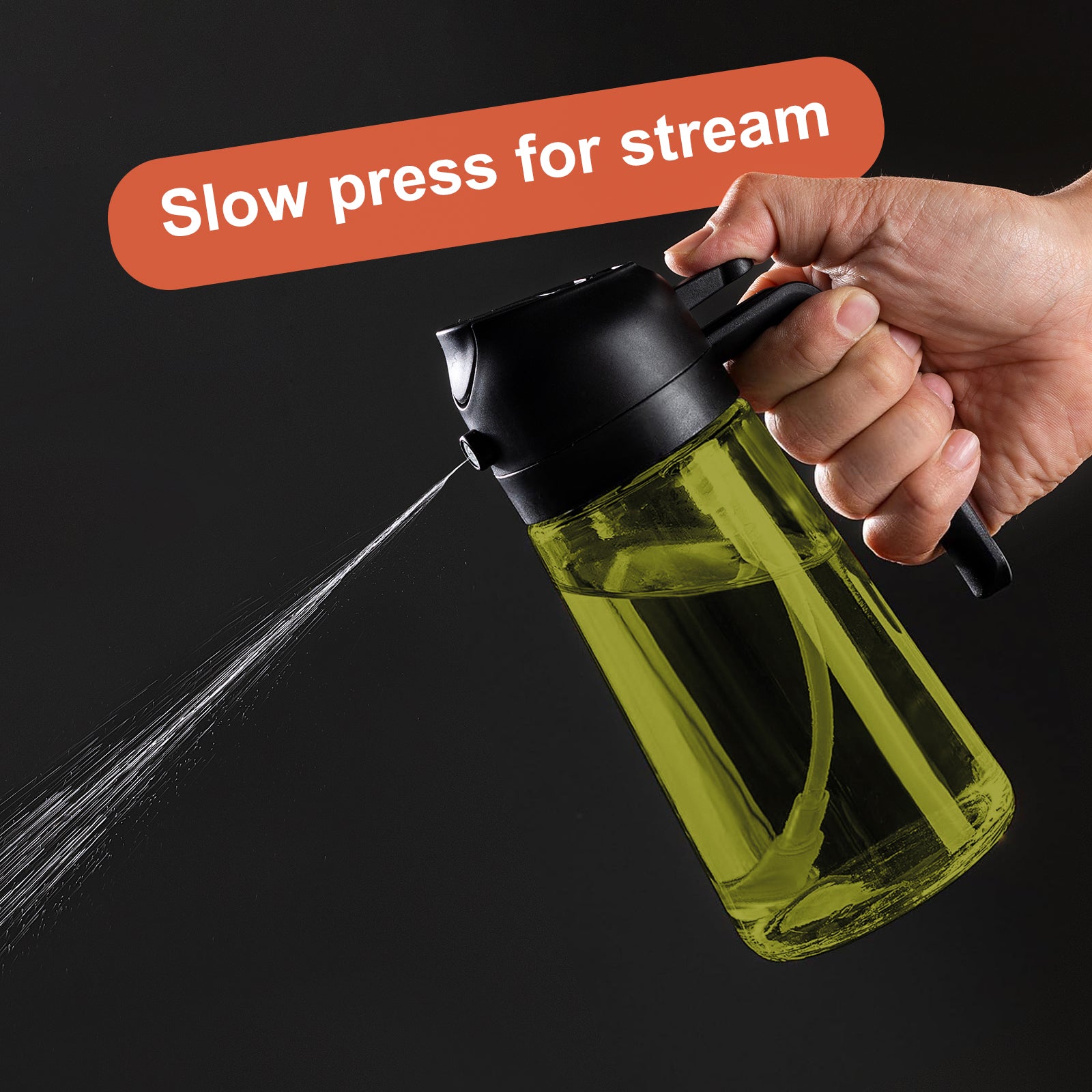 16oz Olive Oil Sprayer - Glass Bottle with Spray & Pour Modes - Light Blocking