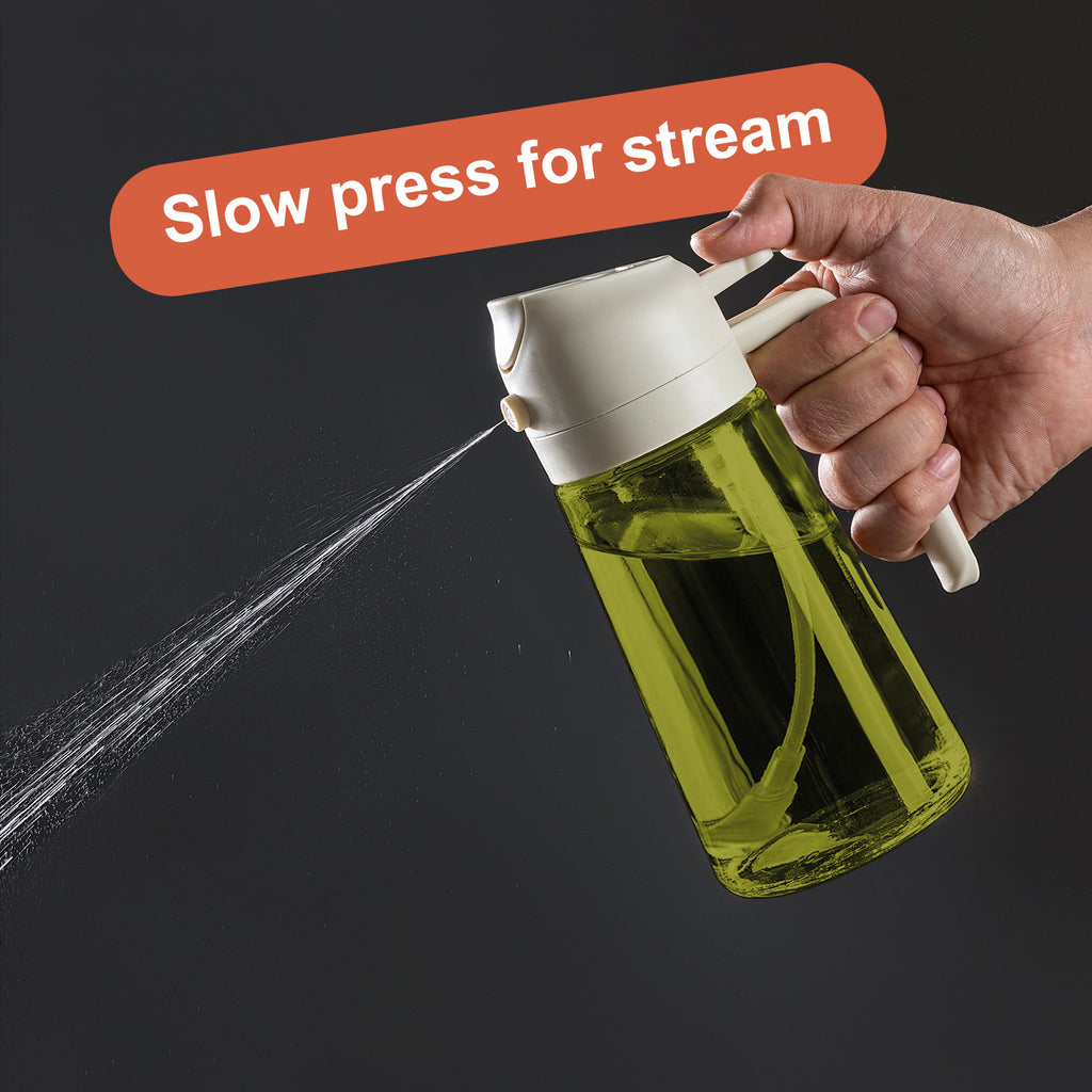 16oz Olive Oil Sprayer - Glass Bottle with Spray & Pour Modes - Light Blocking