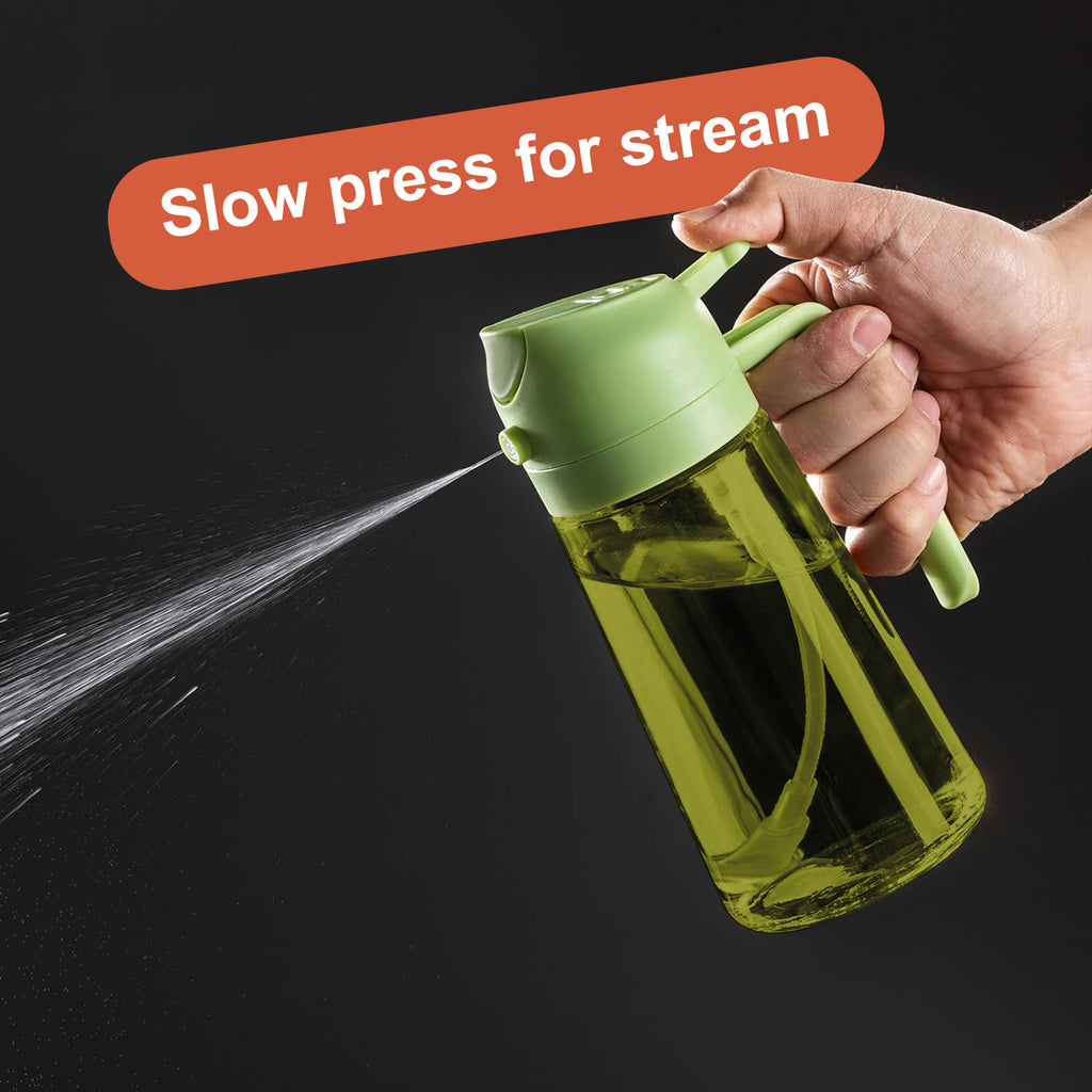 16oz Olive Oil Sprayer - Glass Bottle with Spray & Pour Modes - Light Blocking