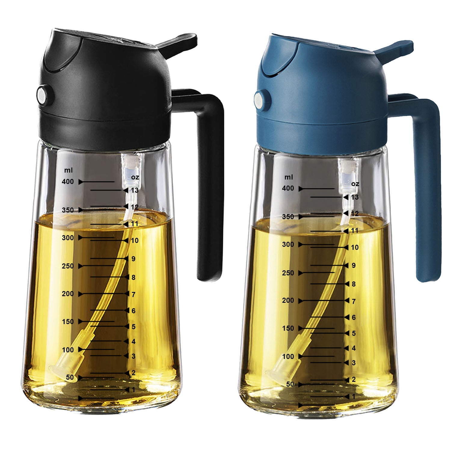 Vaporisateur d'huile d'olive 473 ml (16 oz) – Bouteille en verre avec modes vaporisateur et verseur